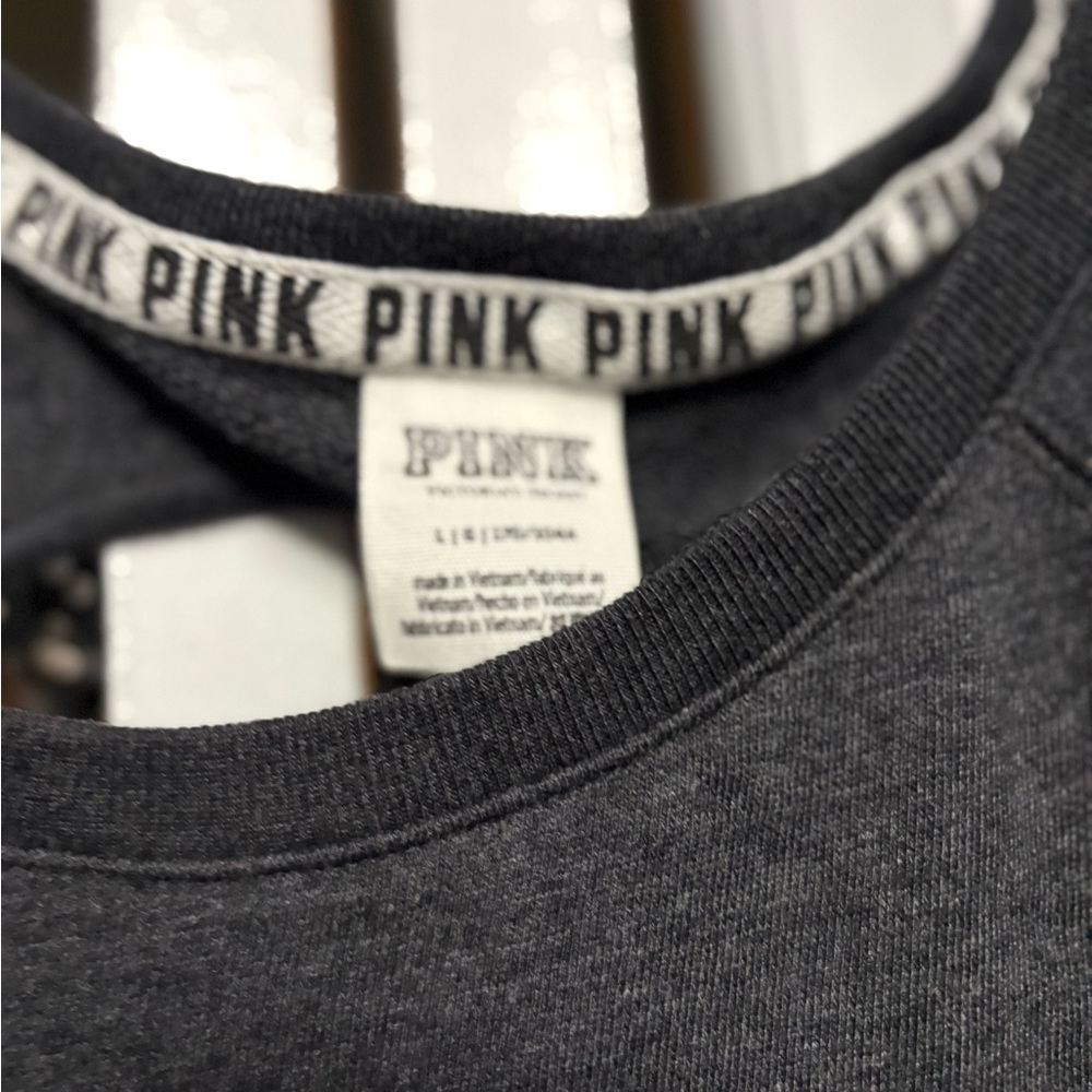 PINK Victoria's Secret Charcoal Crewneck - Picture 3 of 4
